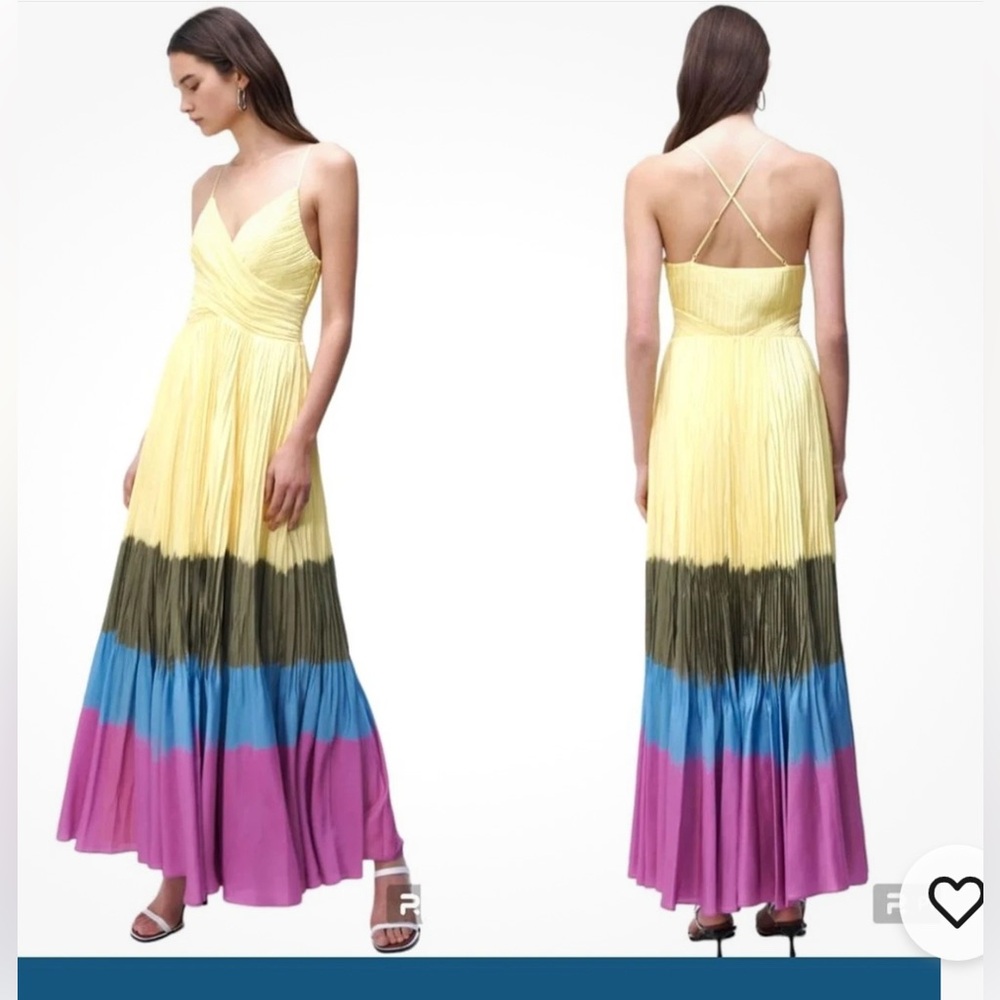 SIMKHAI Milena Dip Dye Maxi Dress, 123-1086,  size 4 pleated maxi dress NWT